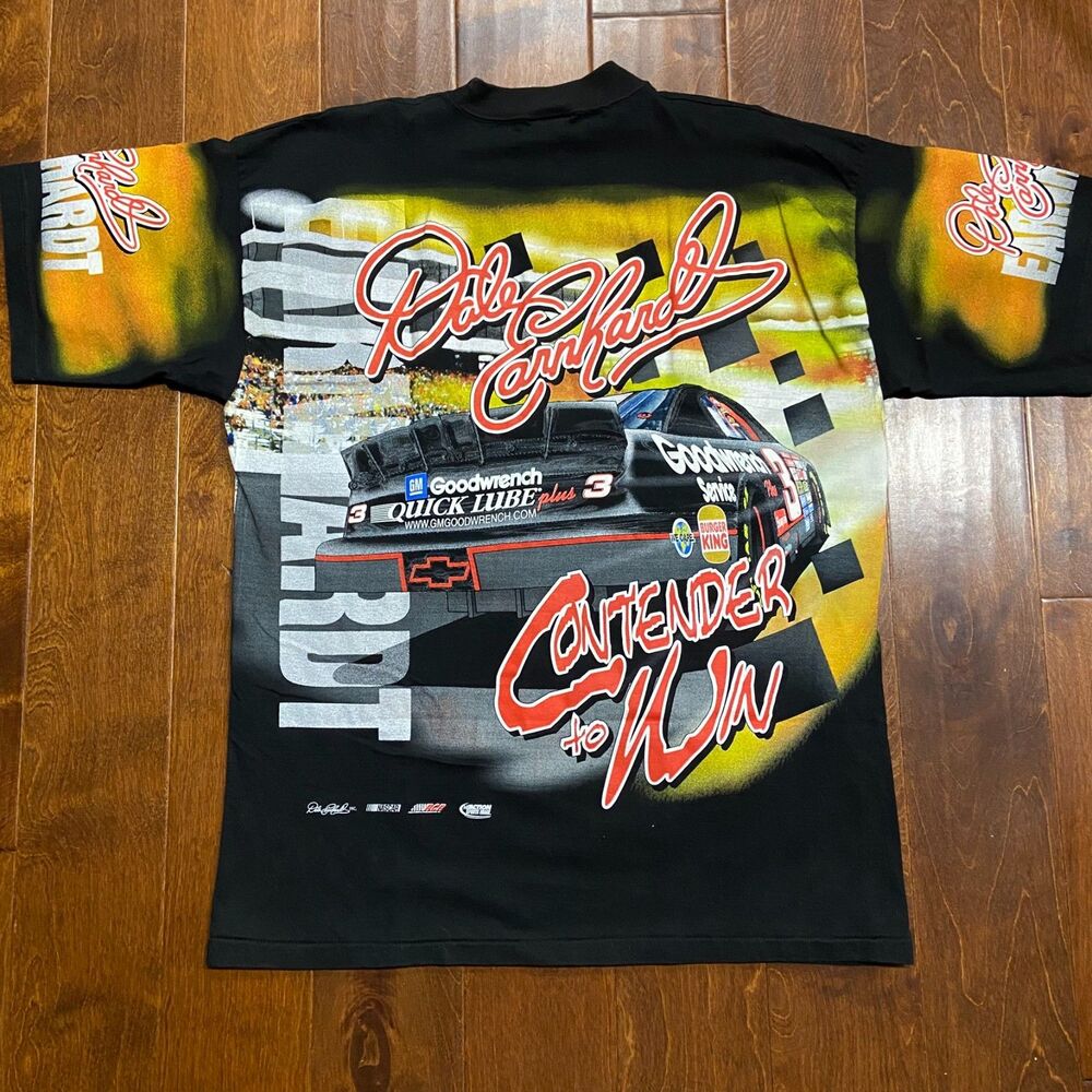 Chase Authentics Vtg Dale Earnhardt Tough Competitor AOP T-Shirt NWOT Size XL - Picture 5 of 9